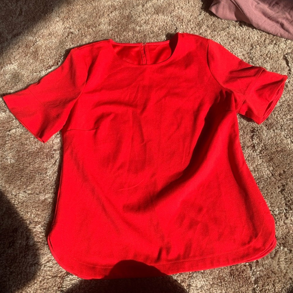 Red blouse top
